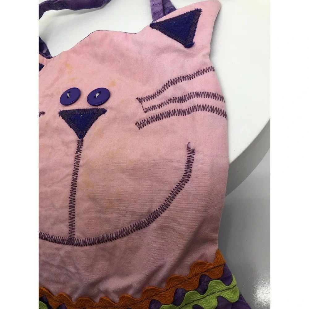 Hand Crafted Cat Apron For A Child Small Tie Dye‎ Kitty Apron 18